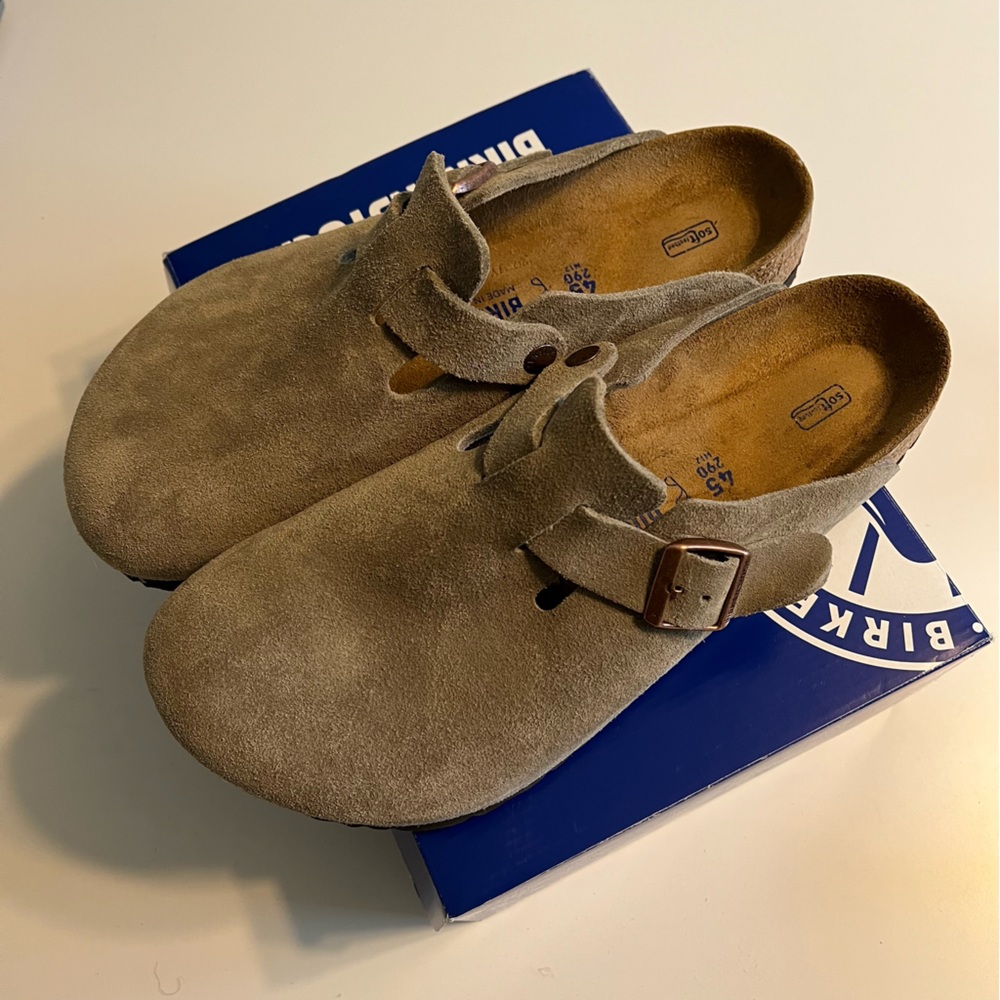 Birkenstock Boston Soft Footbed Taupe size US M 12